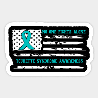 No One Fights Alone Tourette Syndrome Awareness Sticker